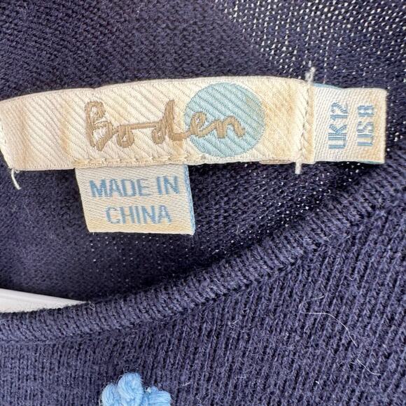 4/$20 Women's Boden Navy Sweater with Embellishments - Picture 5 of 6
